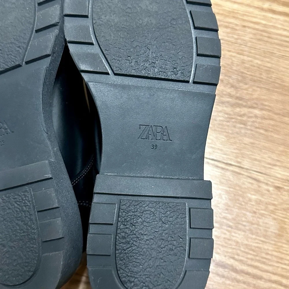 Zara chunky platform Derby shoes